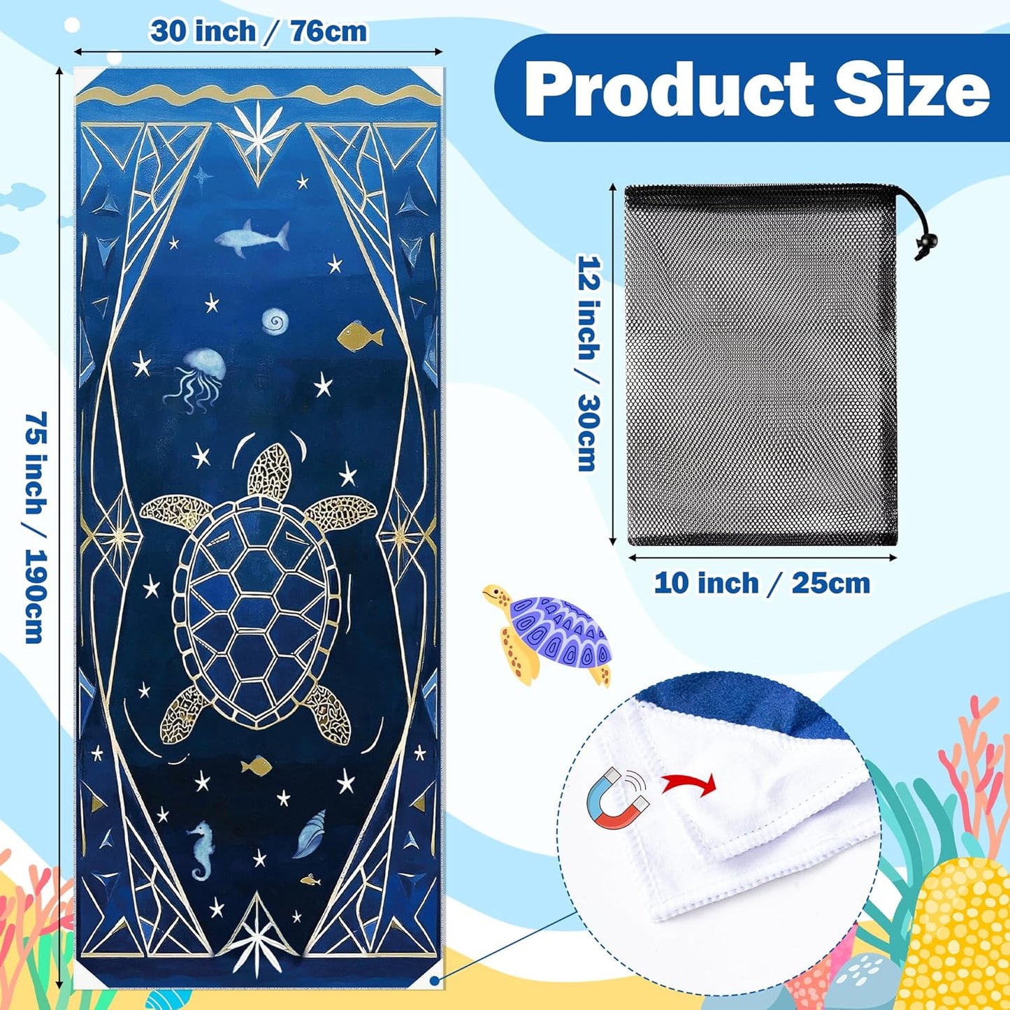 magnetic beach towels
